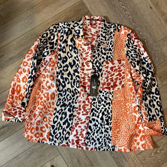 NWT Luisa Cerano Silk Blouse - Picture 2 of 12